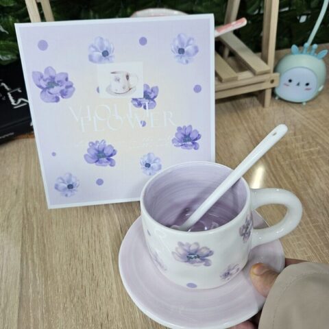 Purple Flower Mug