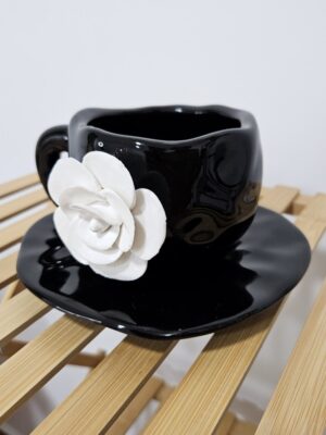White Flower Mug