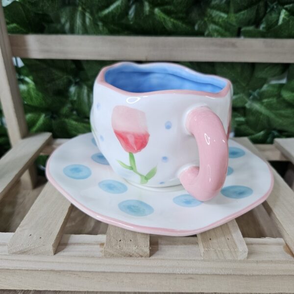 Hand Painted Flower Mug