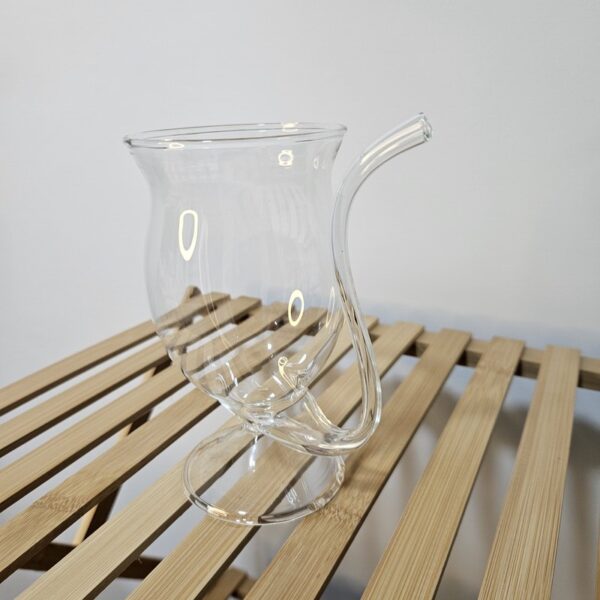 Glass Mug with Integrated Straw