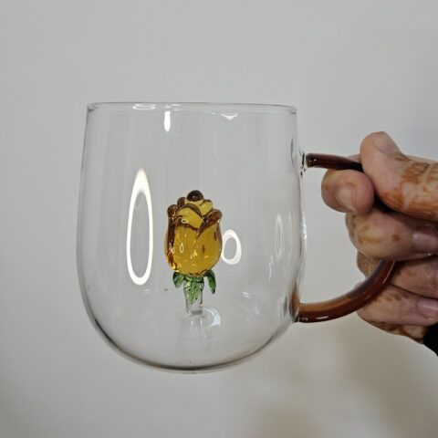 Glass Mug With Shape Inside