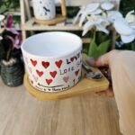 Cute Ceramic Mug with Small Spoon