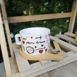 Cute Ceramic Mug with Small Spoon
