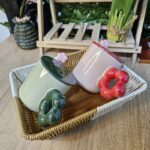 Ceramic Mug with Flower Handgrip