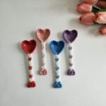 Cute Flowers Ceramic Mug With Spoon