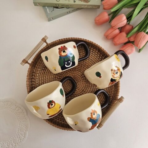 Cute Cartoon Bear Ceramic Mug