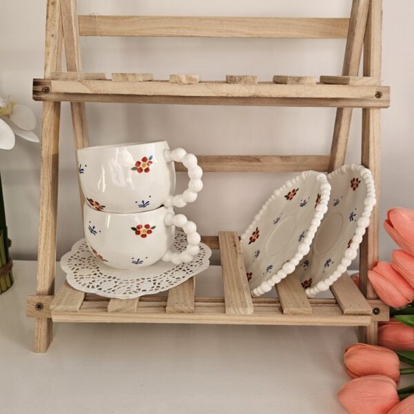 Pearl Handle Ceramic Mug