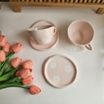 Pink Flower Handmade Mug