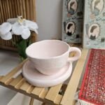 Pink Flower Handmade Mug