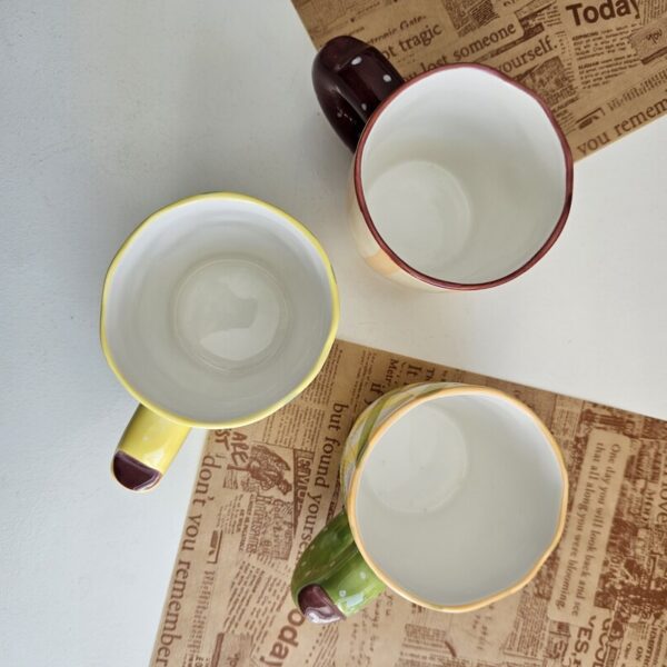 Grid Pattern Ceramic Mug