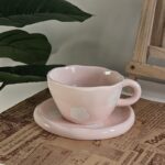 Pink Flower Handmade Mug