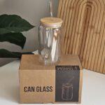 Glass Bottle with Straw