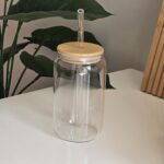 Glass Bottle with Straw